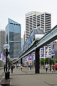 单轨铁路,达令港,悉尼,澳大利亚