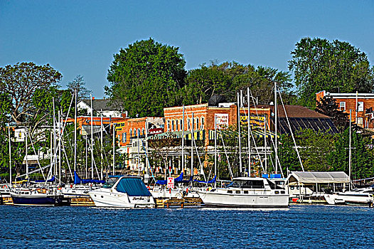 帆船,摩托艇,停靠,游艇俱乐部,港口,安大略省,加拿大