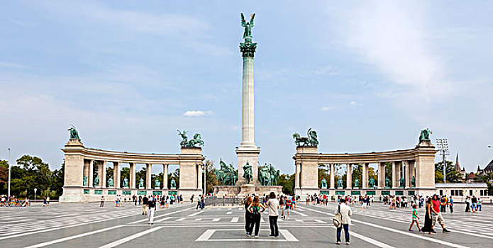 英雄,广场,千禧年,纪念,布达佩斯,匈牙利,欧洲