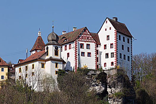 城堡,小,瑞士,上弗兰科尼亚,弗兰克尼亚,巴伐利亚,德国,欧洲