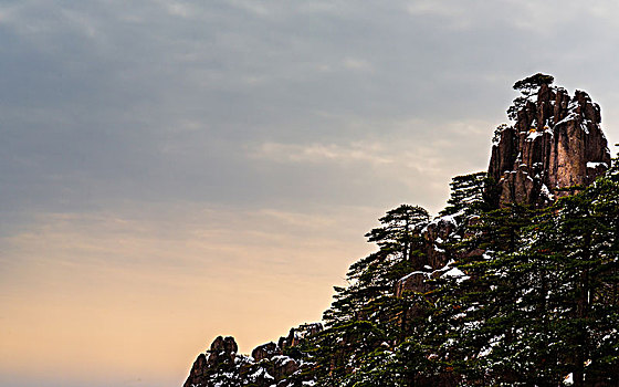 黄山风光日出日落云海