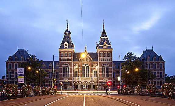 荷兰国立博物馆,博物馆,黎明,阿姆斯特丹,荷兰,欧洲