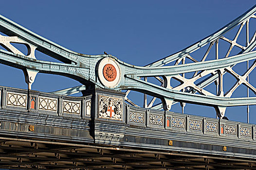 塔桥,伦敦,1894年,特写