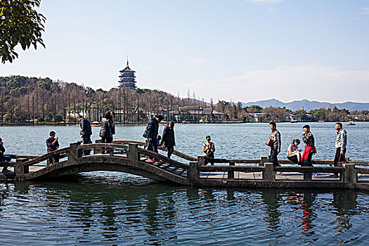 杭州,西湖,雷峰塔景区,长桥公园