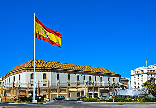 西班牙,国旗,国会,宫殿,广场,塞维利亚,卡迪兹,欧洲