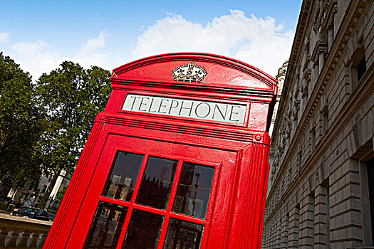 伦敦,老,红色,电话亭,英格兰