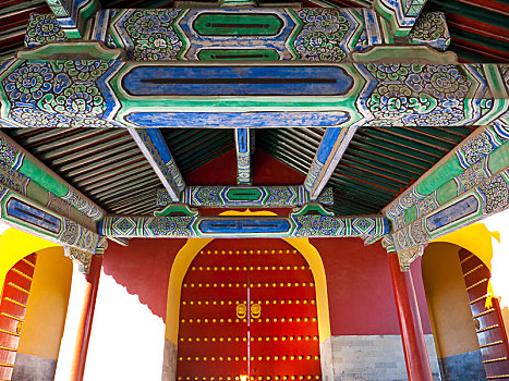 大门,寺庙,北京,中国