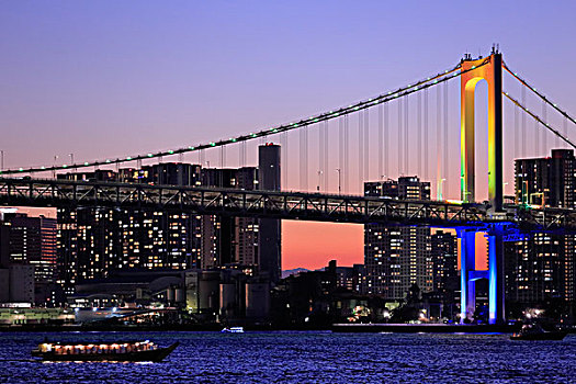 夜景,彩虹桥