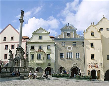 老城广场,捷克,克鲁姆洛夫,南,波希米亚,捷克共和国