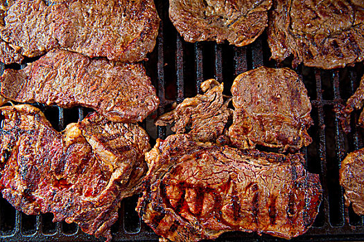 牛肉,肉,烧烤,烤制食品,灰烬,烟,美洲,风格