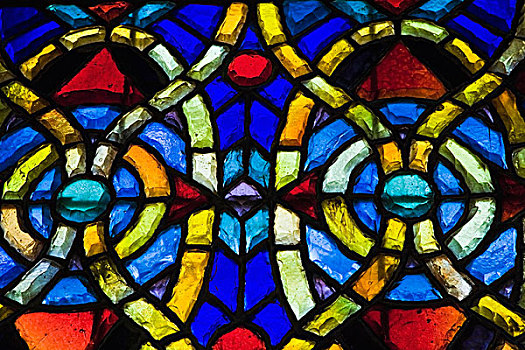 彩色玻璃窗,对称,图案,圣母院,大教堂,蒙特利尔老城,魁北克,加拿大