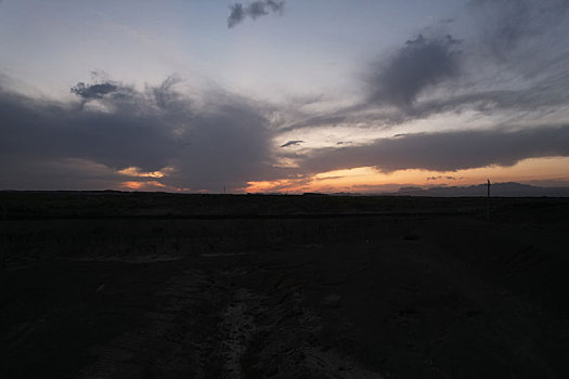 新疆,喀什,夕阳西下