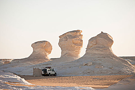 露营,白沙漠,西部沙漠,埃及
