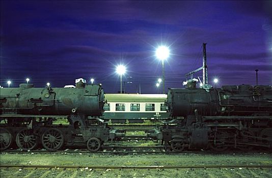 老,蒸汽机车,柏林,德国