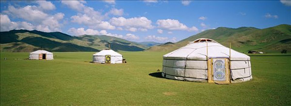 游牧,帐篷,鄂尔浑峡谷,省,蒙古
