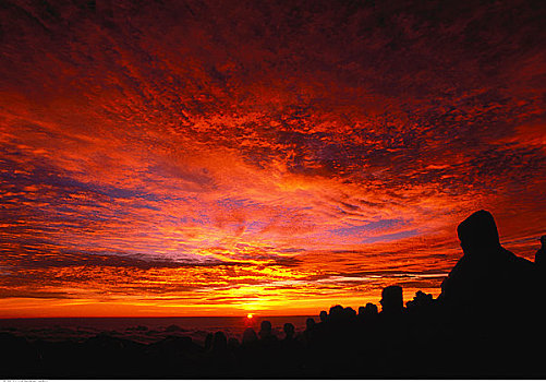 哈莱亚卡拉国家公园,日出,毛伊岛,夏威夷,美国