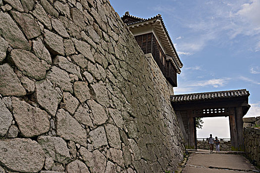 斑点,松山市,城堡,日本