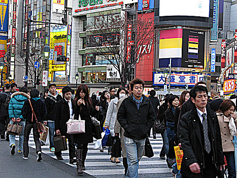 街景,涩谷,东京,日本