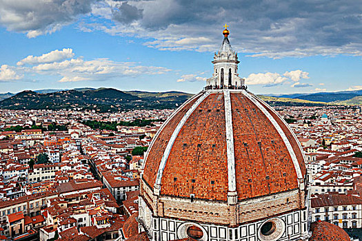 中央教堂,圣母百花大教堂,圆顶,天际线,佛罗伦萨,意大利