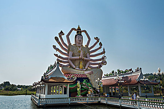 女神,寺院,庙宇,禁止,苏梅岛,泰国,亚洲