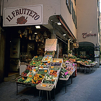 水果,商业,货摊,卢加诺,瑞士