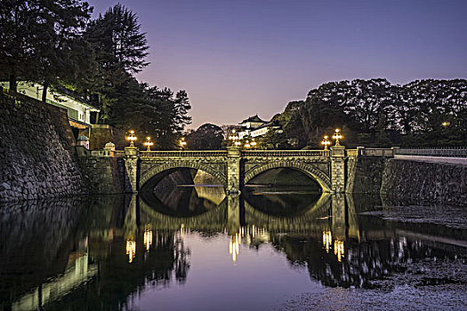 皇宫,桥,东京,日本