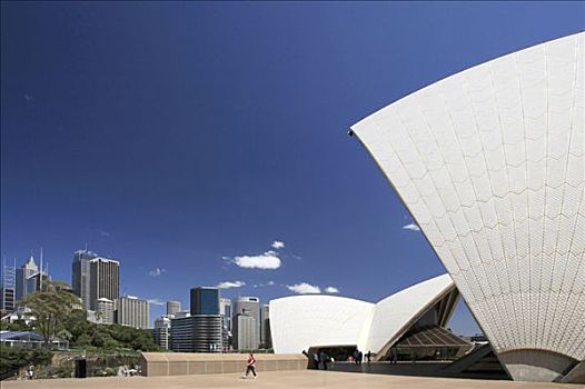 悉尼歌剧院,天际线,背景,悉尼,澳大利亚