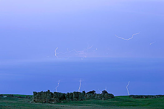 闪电,风暴,医疗,石头,州立公园,靠近,蒙大拿