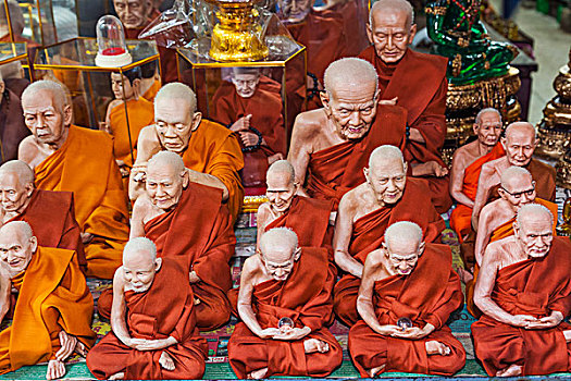 泰国,曼谷,古玩市场,展示,逼真,死亡,庙宇,修道院