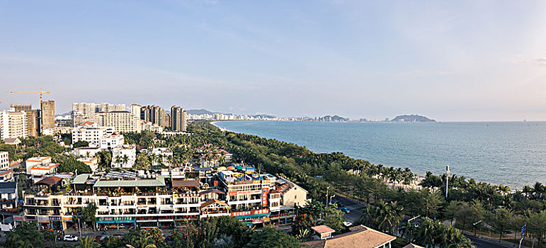 三亚湾城市全景图
