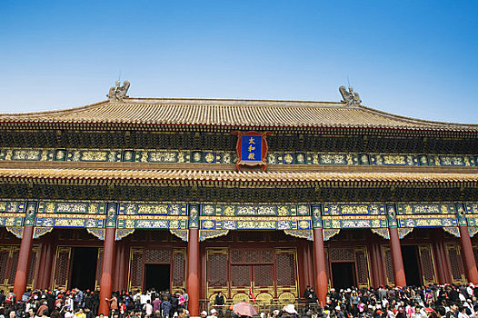 中国,北京,故宫,和谐,围绕,人群,游客