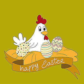 高兴,复活节,母鸡,蛋