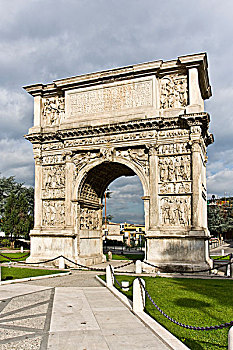 凯旋,拱形,图拉真,罗马,建筑,贝内文托,坎帕尼亚区,南,意大利,欧洲