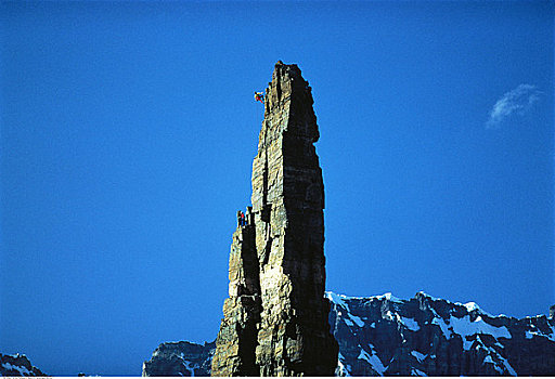攀岩,警戒,班芙国家公园,艾伯塔省,加拿大