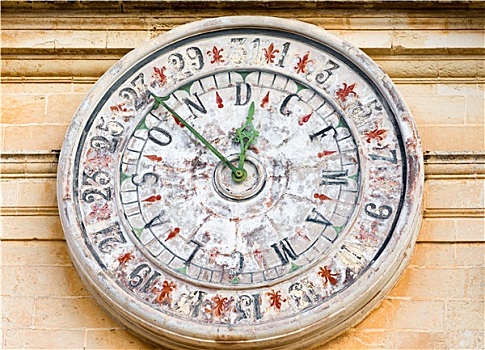 老,钟表,大教堂,马耳他