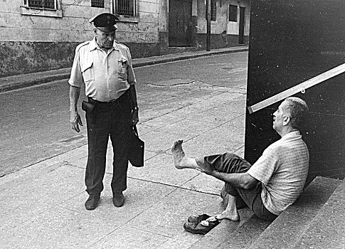 男人,警察,脚,60年代,柏林,德国,欧洲