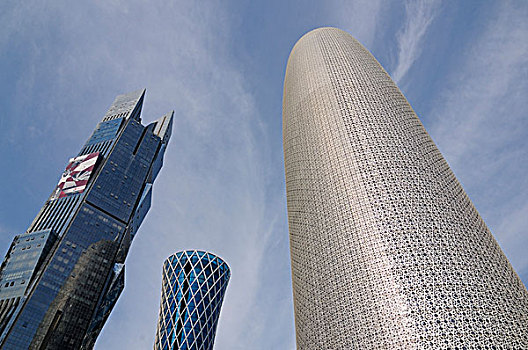 新建筑,滨海路,水岸,散步场所,多哈,卡塔尔,阿联酋,中东