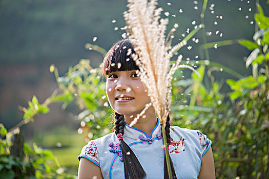 芦苇与少女