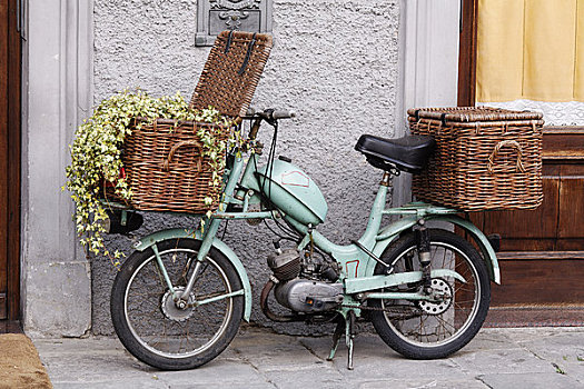 自行车,停放,街上,佛罗伦萨,托斯卡纳,意大利