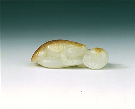 玉,金鱼,壳,清朝,中国,早,18世纪,艺术家,未知