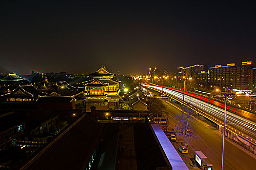 雍和宫桥夜景