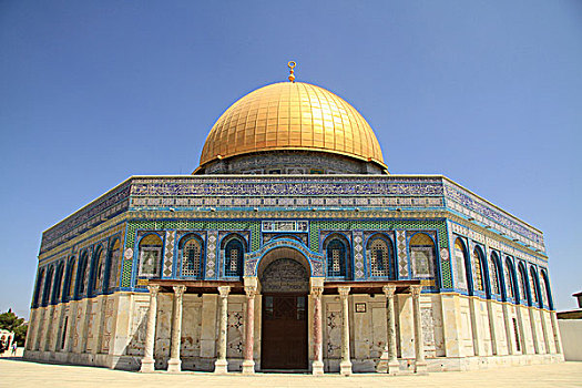 建筑,清真寺,圆顶清真寺,圣殿山,老城,耶路撒冷,以色列