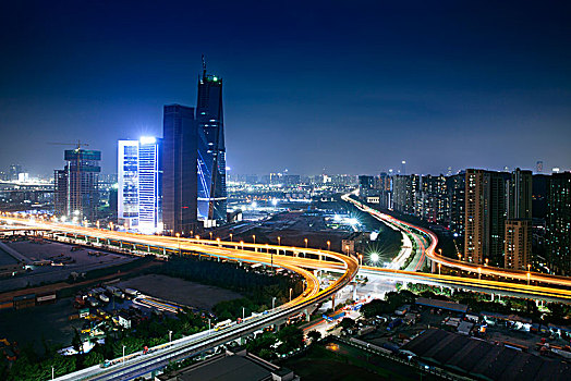 中国广东深圳前海都市夜景