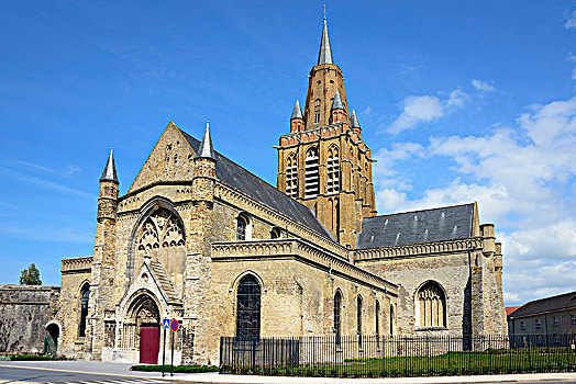 教堂,加莱,法国,欧洲