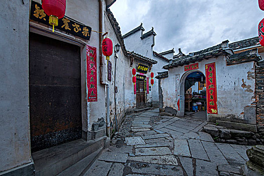 安徽黟县宏村的小巷