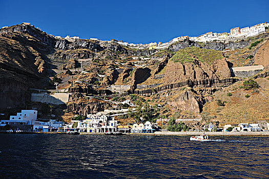 暑假,漂亮,火山地区,岛屿,锡拉岛,希腊