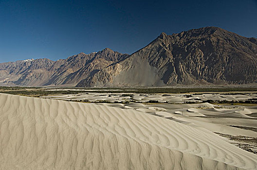 波纹,图案,沙丘,山谷,查谟-克什米尔邦,印度