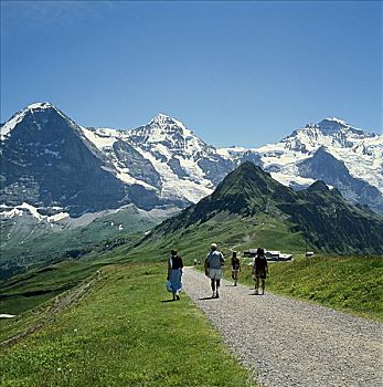 艾格尔峰,少女峰,山峦,瑞士