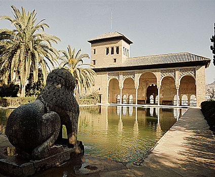 水池,阿尔罕布拉宫,格拉纳达