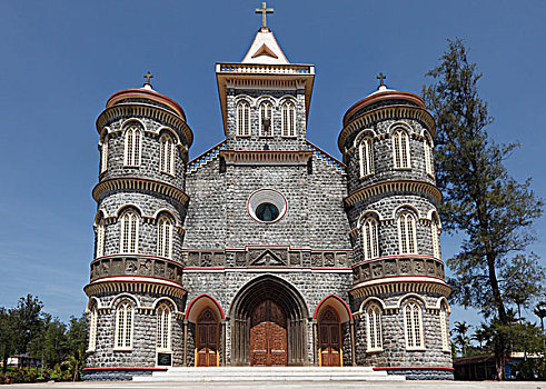 教堂,喀拉拉,印度,南亚,亚洲